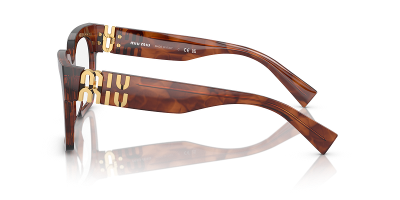 Miu Miu MU 04UV in Stripped Tobacco - Back View