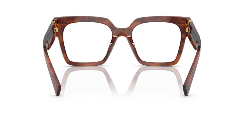 Miu Miu MU 04UV in Stripped Tobacco - Temple Detail