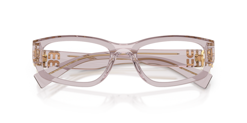 Miu Miu MU 04YV in Mauve Transparent - Side View