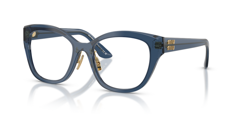 Miu Miu MU 05XVF in Blue Transparent - Front View
