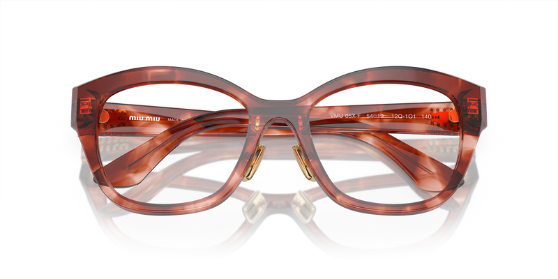 Miu Miu MU 05XVF in Striped Bordeaux - Alternate View