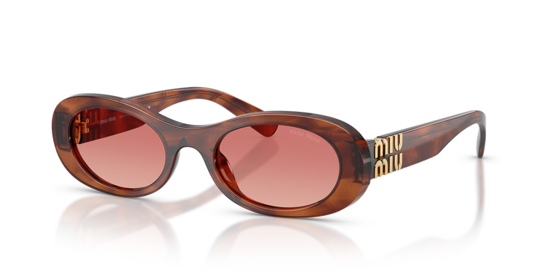 Miu Miu MU 06ZS in Striped Tobacco - Alternate View