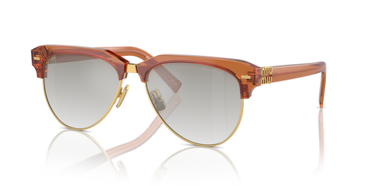 Miu Miu MU 09ZS - Caramel / Clear Silver Gradient (15T8K1)
