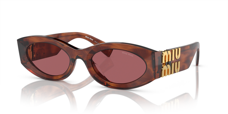 Miu Miu MU 11WS in Striped Tobacco - Alternate View