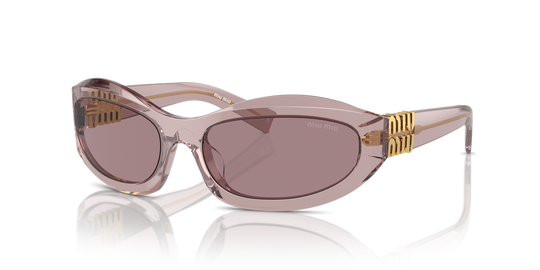 Miu Miu MU 14ZSF - Mauve Trasparent / Light Purple Brown (12W20I)