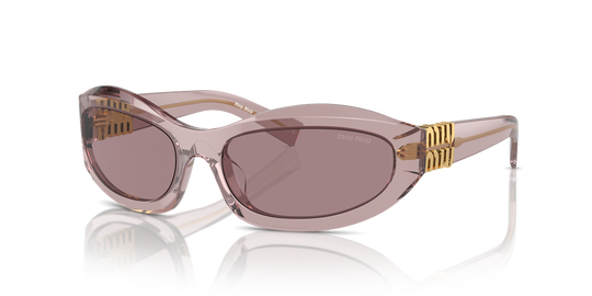 Miu Miu MU 14ZS - Mauve Trasparent / Light Purple Brown (12W20I)