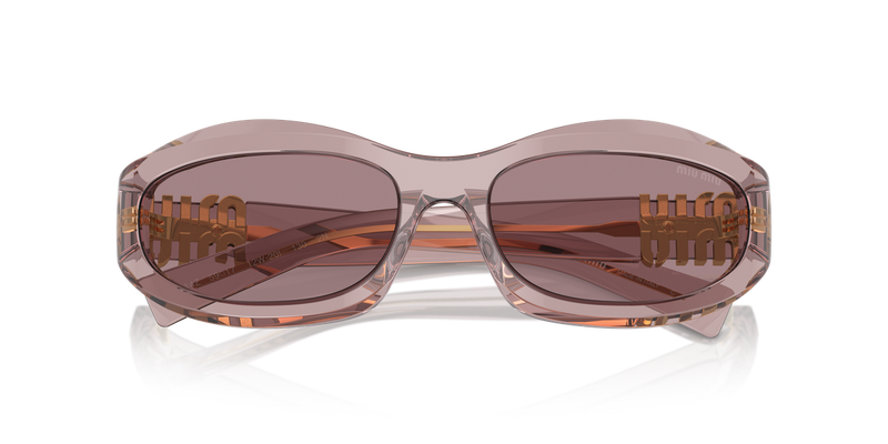 Miu Miu MU 14ZS in Mauve Trasparent - Side View