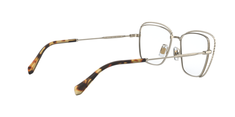 Miu Miu MU 50TV in Pale Gold - Temple Detail