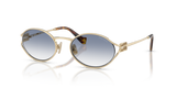 Pale Gold / Clear Gradient Light Blue (ZVN80O)