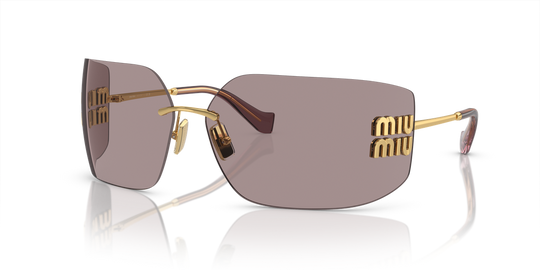Miu Miu MU 54YS - Gold / Light Purple Brown (5AK06I)