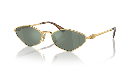 Miu Miu MU 56ZS - Gold / Green Mirror Internal Silver (5AK04M)