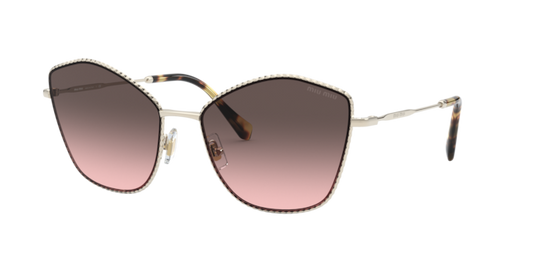 Miu Miu MU 60VS - Pale Gold / Pink Gradient Grey (ZVN146)