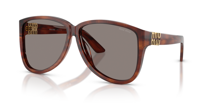 Miu Miu MU A08S in Striped Tobacco - Alternate View