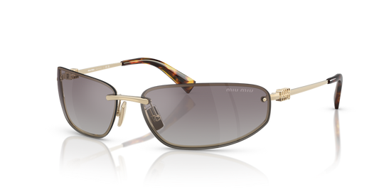 Miu Miu MU A50S - Pale Gold / Gradient Blue Mirror Silver (ZVN30C)