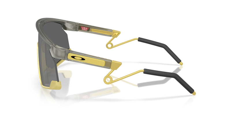 Oakley BXTR METAL in Matte Grey Ink/Vintage Gold / Prizm Black (923714) - Back View