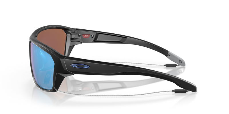 Oakley SPLIT SHOT in Matte Black / Prizm Deep Water Polarized (941606) - Back View