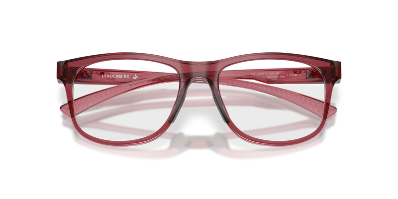 Oakley LEADLINE RX in Transparent Iron Red - Side View
