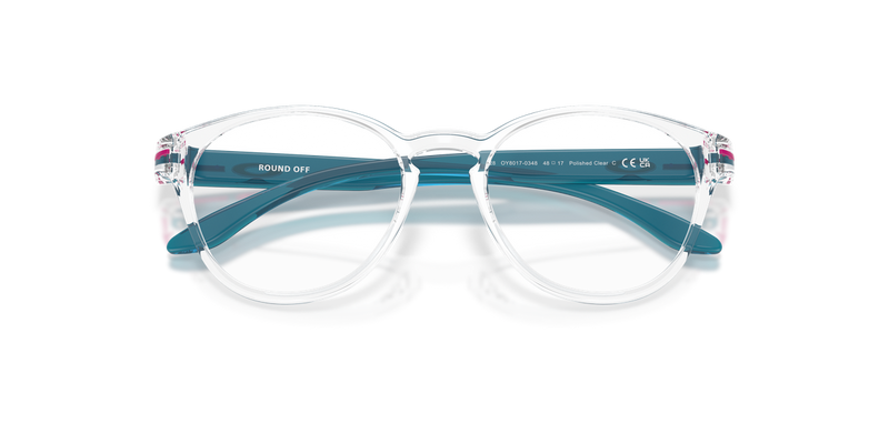 Oakley Youth ROUND OFF in Polished Clear - Side View