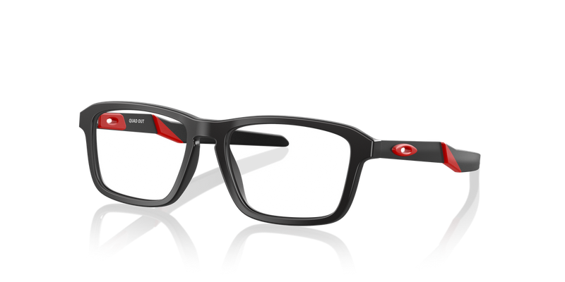 Oakley Youth QUAD OUT in Satin Black - Front View