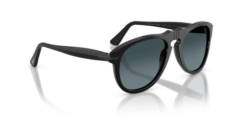 Persol PO0649NE in Black / Blue Gradient Polarized (95/S3) - Temple Detail