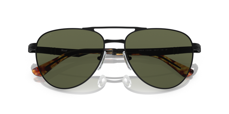 Persol PO1003S in Demigloss Black / Polarized Green (115158) - Side View