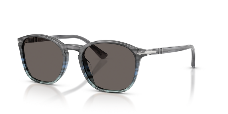 Persol PO3007SX in Gradient Stripped Grey Blue - Front View