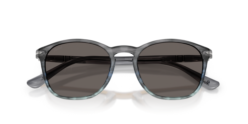 Persol PO3007SX in Gradient Stripped Grey Blue - Side View