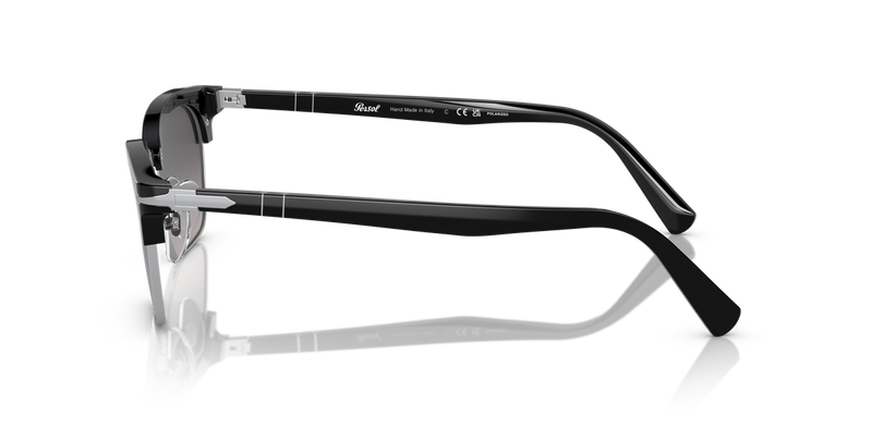 Persol PO3199S in Black/Silver / Polarized Grey Gradient (1106M3) - Back View
