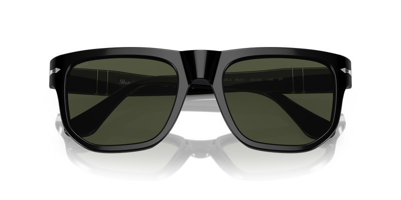 Persol PO3306S in Black / Green (95/31) - Alternate View