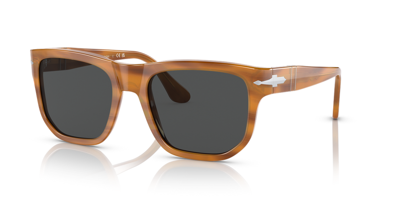Persol PO3306S in Striped Brown / Transitions Signature Gen8 - Grey (960/GH) - Alternate View