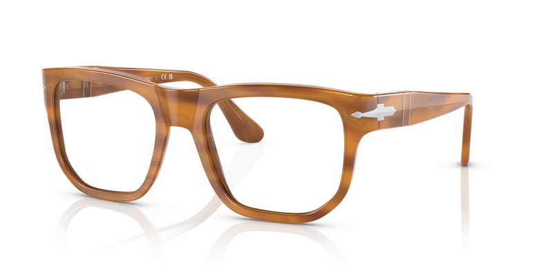 Persol PO3306S in Striped Brown / Transitions Signature Gen8 - Grey (960/GH) - Alternate View