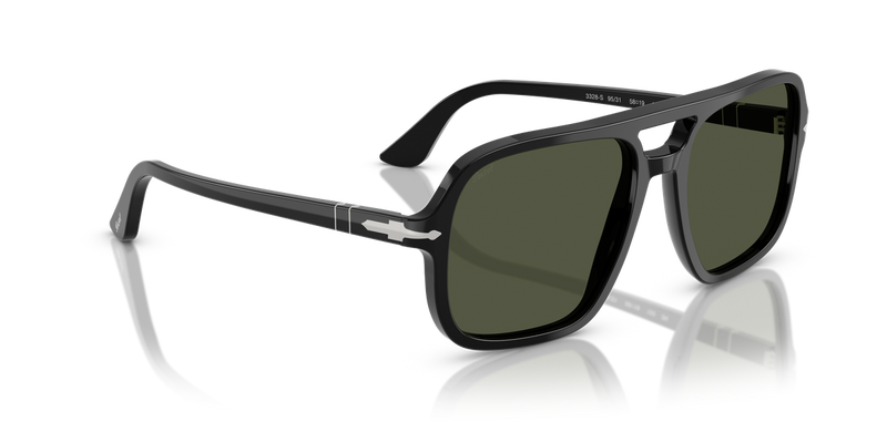 Persol PO3328S in Black / Green (95/31) - Alternate View