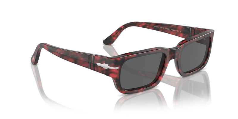 Persol ADRIEN in Red Havana / Dark Grey (1212B1) - Alternate View