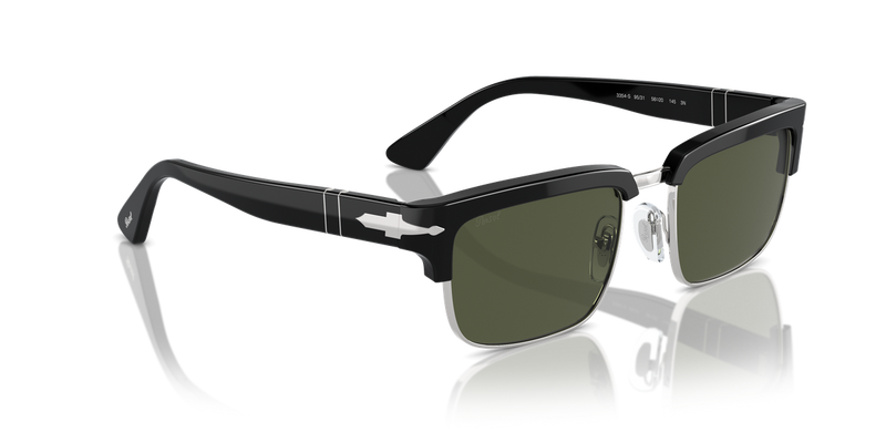 Persol PO3354S in Black/Silver / Green (95/31) - Alternate View