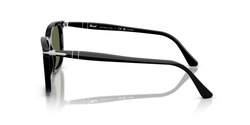 Persol RENZO in Black / Polarized Green (95/58) - Back View