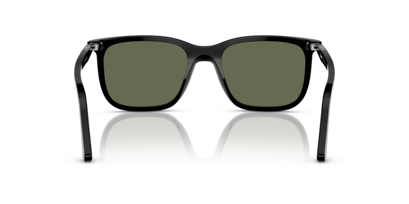 Persol RENZO in Black / Polarized Green (95/58) - Temple Detail