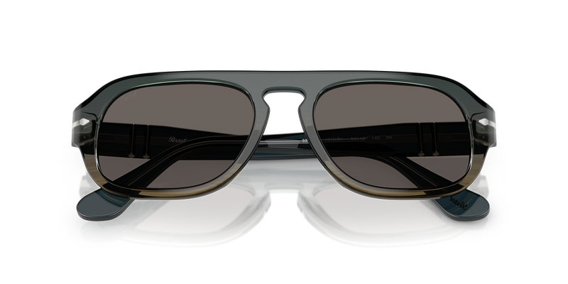 Persol PO3369S in Grey Striped Green - Side View