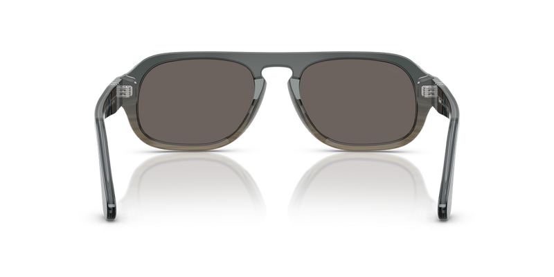Persol PO3369S in Grey Striped Green - Temple Detail