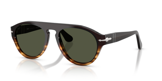 Persol PO3370S - Brown Striped Amber / Green (102631)