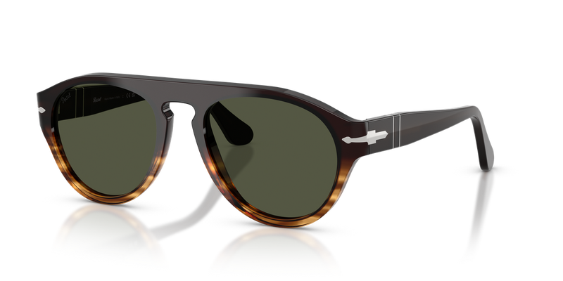 Persol PO3370S in Brown Striped Amber - Front View