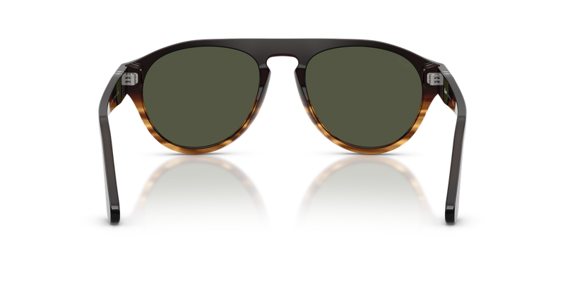 Persol PO3370S in Brown Striped Amber - Temple Detail