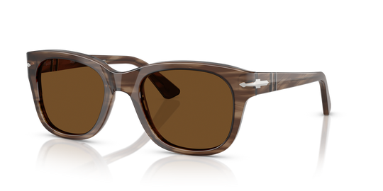 Persol PO3372S - Striped Brown / Polarized Brown (120857)