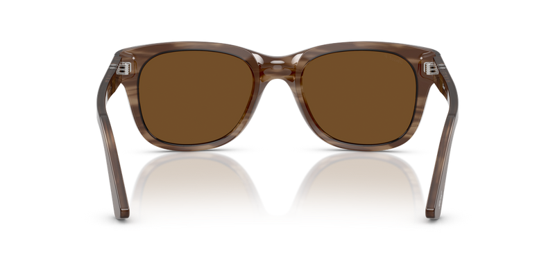 Persol PO3372S in Striped Brown / Polarized Brown (120857) - Temple Detail
