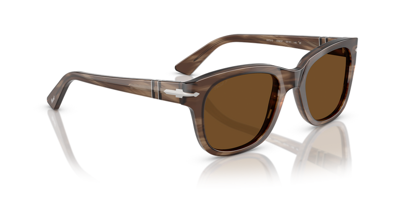 Persol PO3372S in Striped Brown / Polarized Brown (120857) - Alternate View