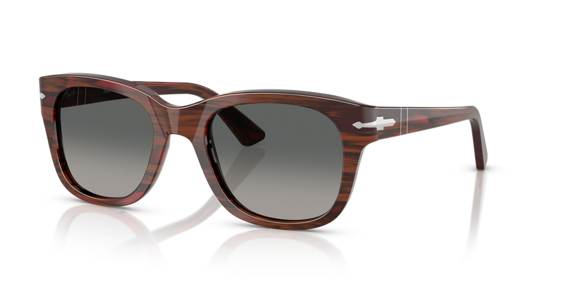 Persol PO3372S in Striped Burgundy / Gradient Grey (122371) - Alternate View