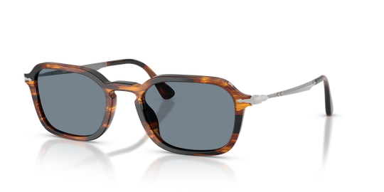 Persol PO3381S - Striped Black & Brown / Light Blue (123556)