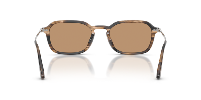 Persol PO3381S in Striped Black & Greish Brown / Brown (123653) - Alternate View