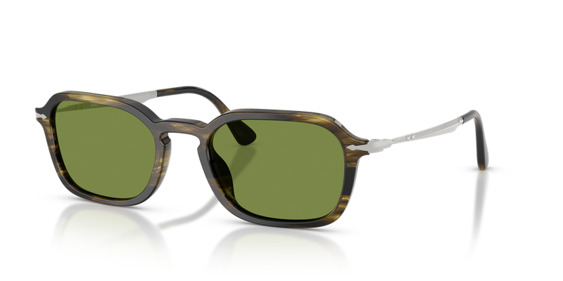 Persol PO3381S in Striped Black & Olive Green / Green (12374E) - Alternate View