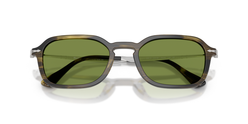 Persol PO3381S in Striped Black & Olive Green / Green (12374E) - Alternate View