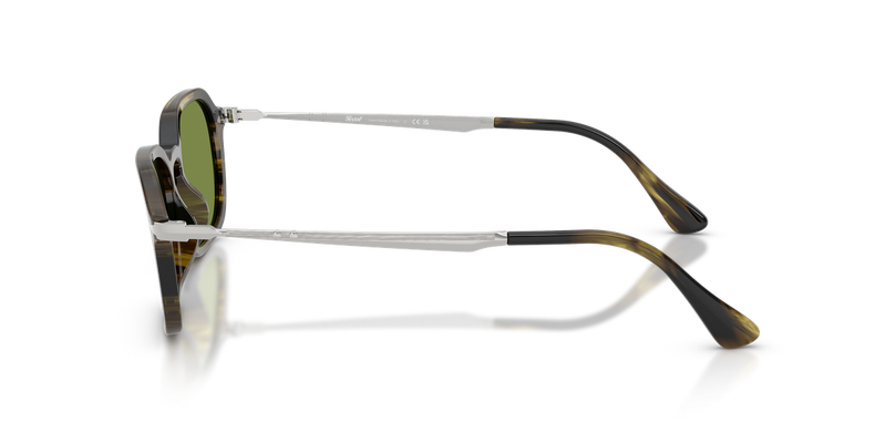 Persol PO3381S in Striped Black & Olive Green / Green (12374E) - Alternate View
